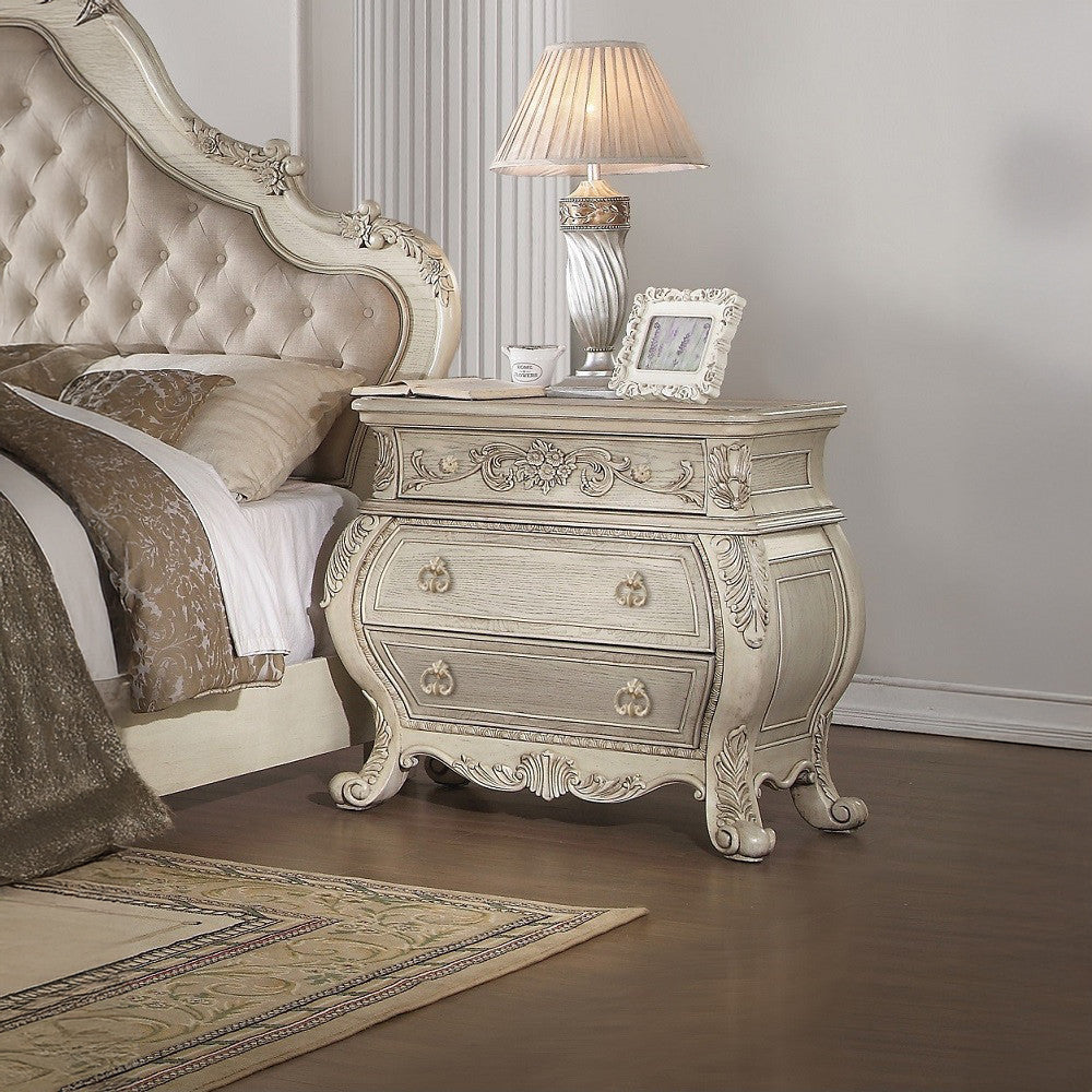 ACME 27013 Ragenardus Nightstand, Antique White