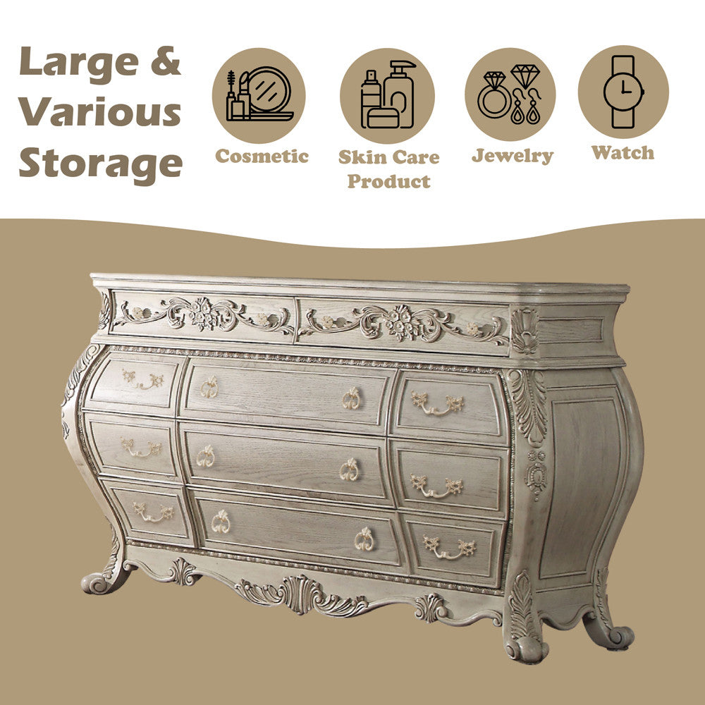 ACME 27015 Ragenardus Dresser, Antique White