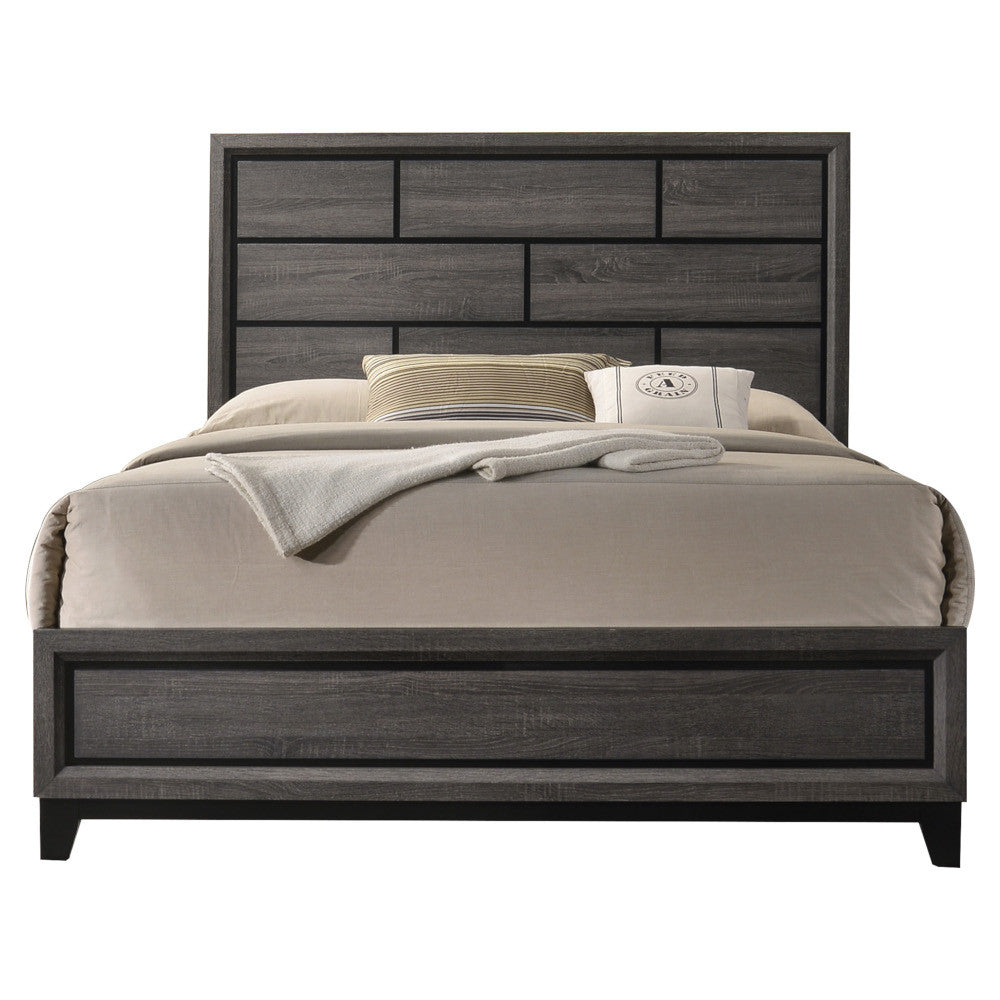 ACME 27047EK Valdemar Eastern King Bed, Weathered Gray (1Set/2Ctn)  2
