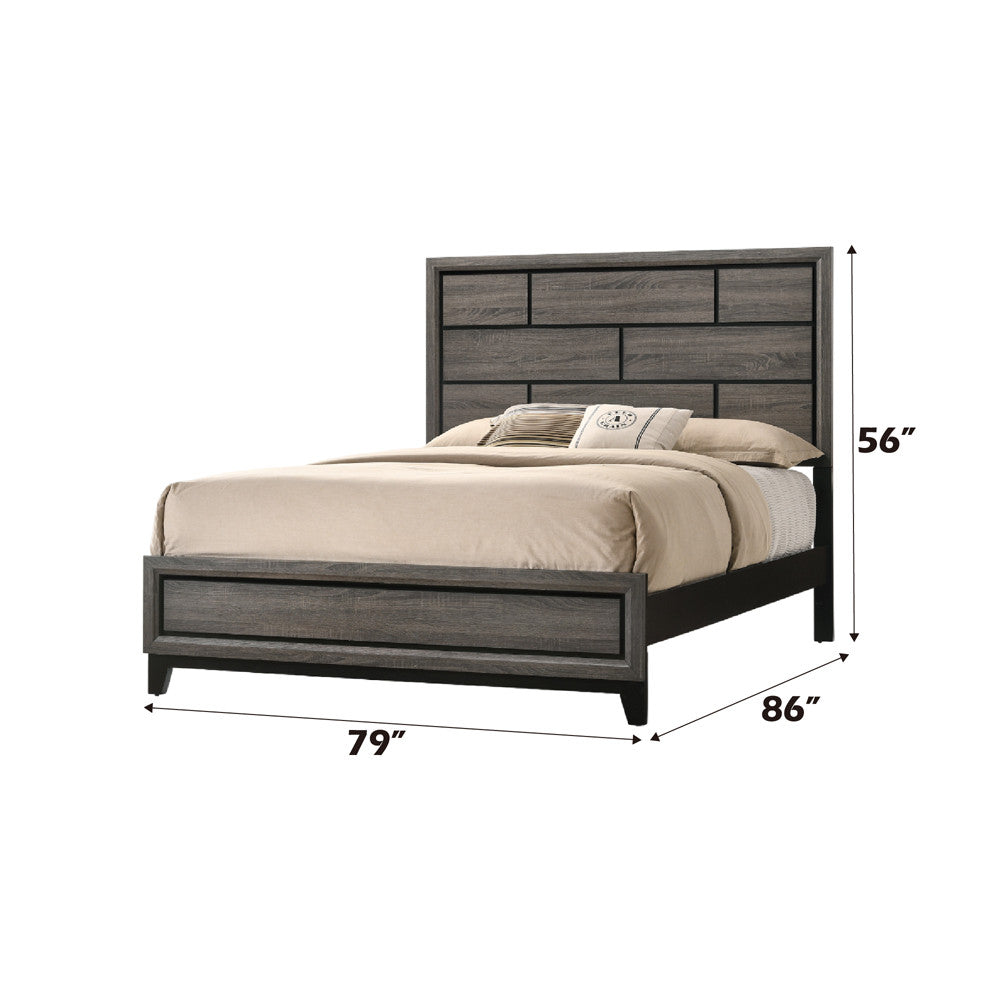 ACME 27047EK Valdemar Eastern King Bed, Weathered Gray (1Set/2Ctn)  5