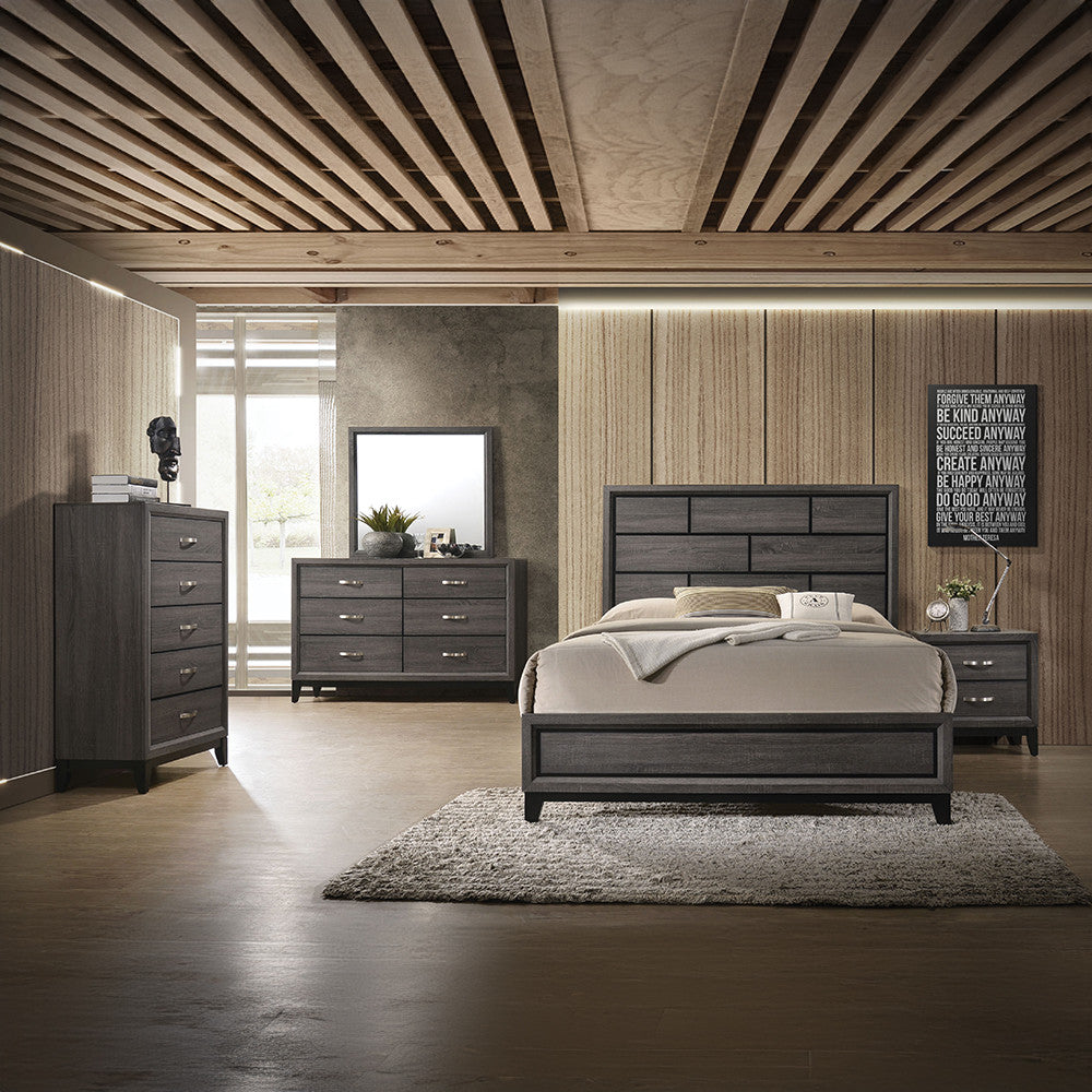 ACME 27053 Valdemar Nightstand, Weathered Gray