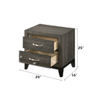 ACME 27053 Valdemar Nightstand, Weathered Gray