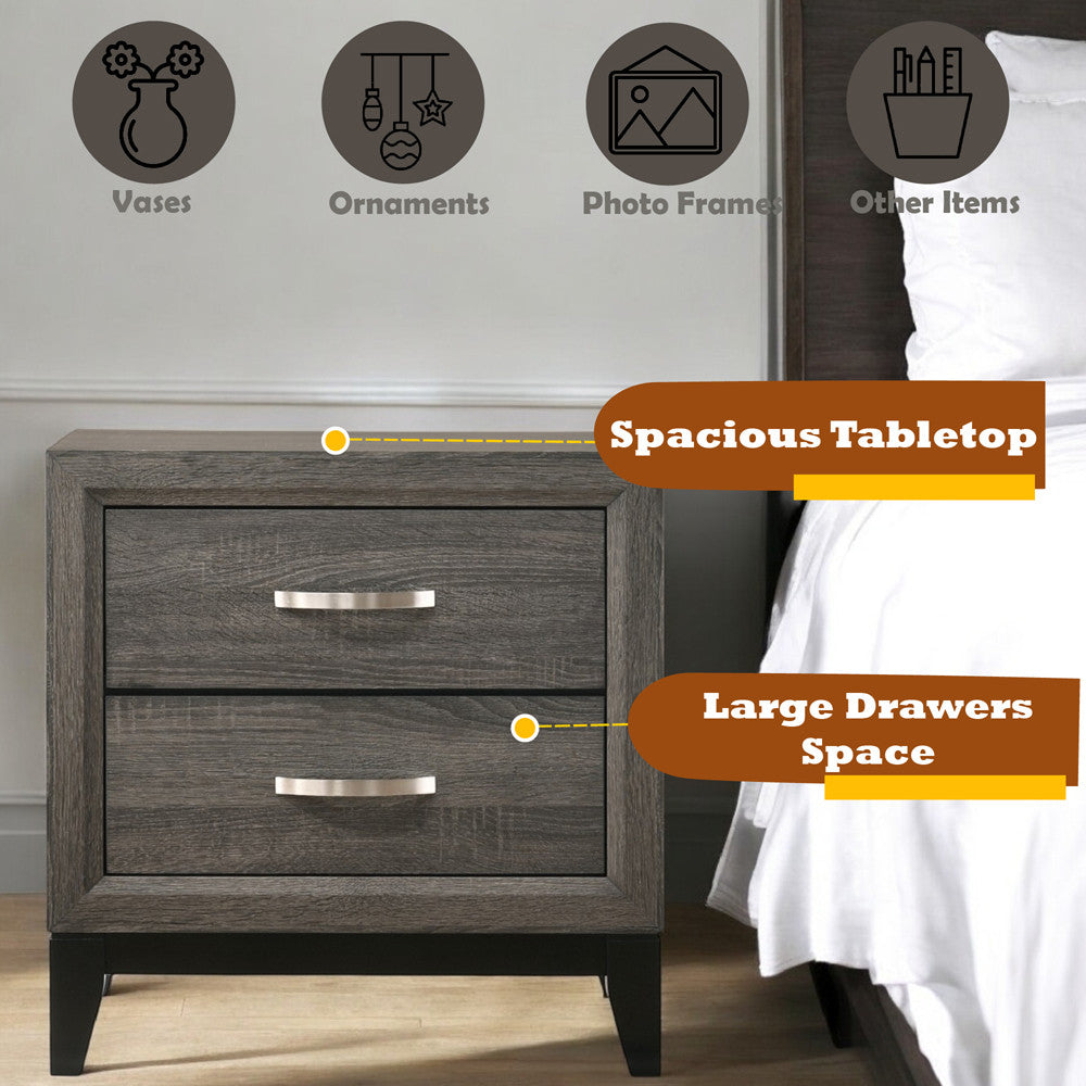 ACME 27053 Valdemar Nightstand, Weathered Gray