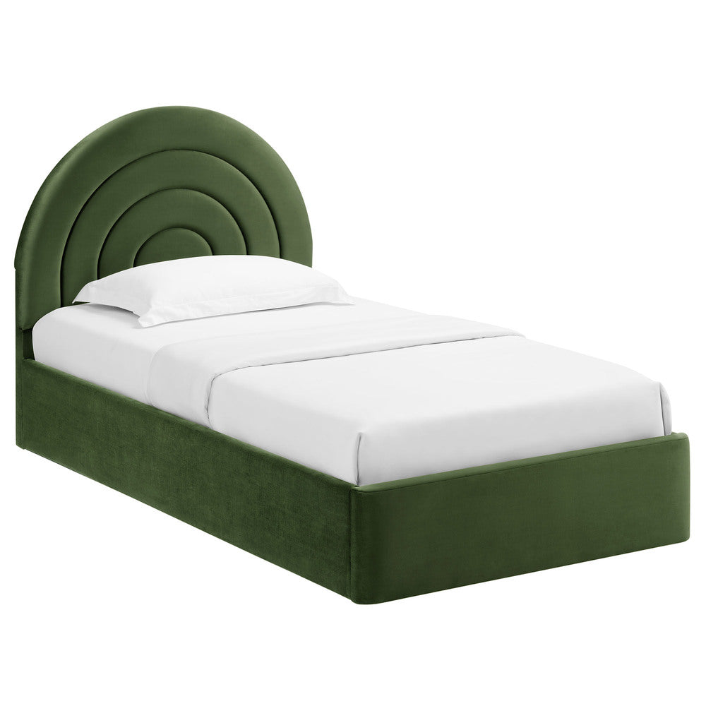Modway MOD-7165 Solana Arched Performance Velvet Twin Platform Bed