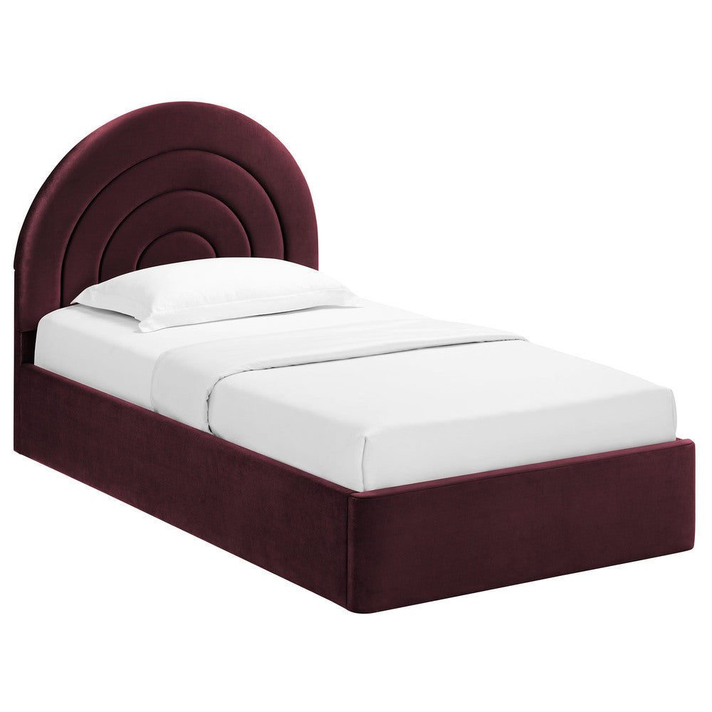 Modway MOD-7165 Solana Arched Performance Velvet Twin Platform Bed