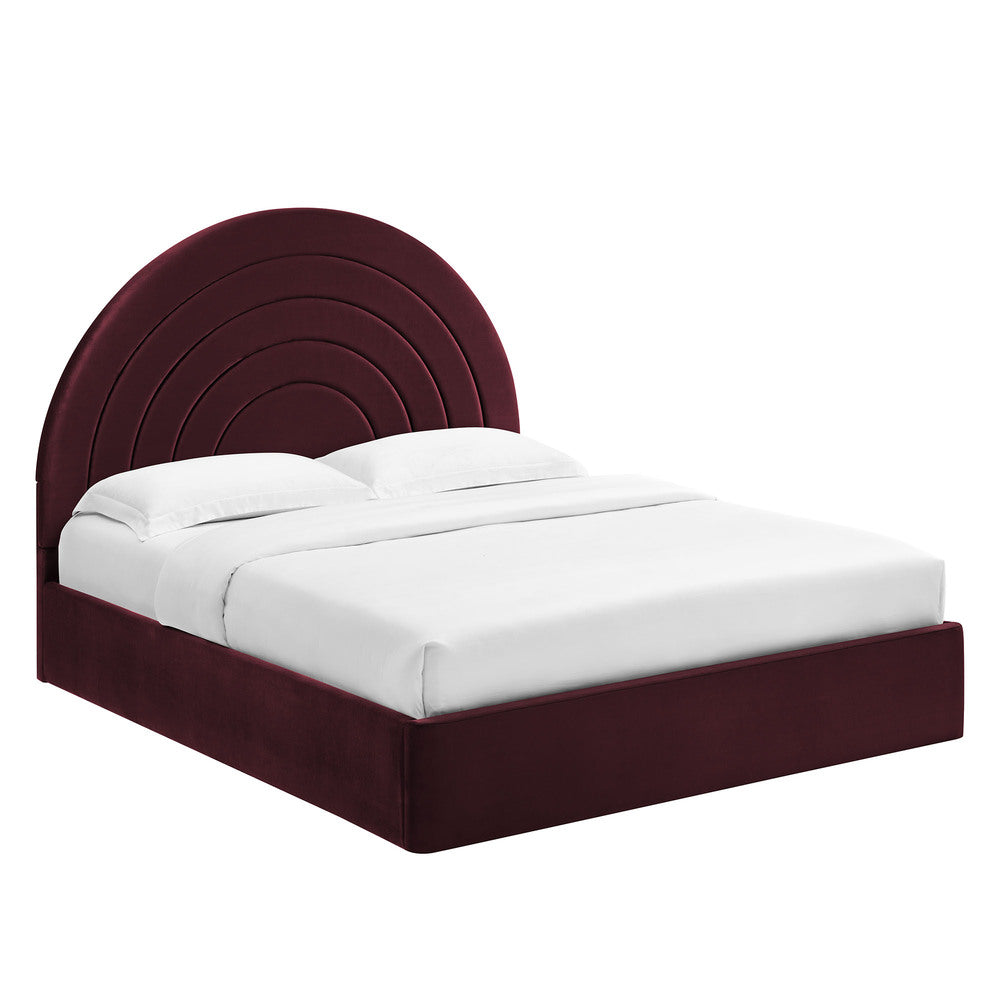 Modway MOD-7166 Solana Arched Performance Velvet Full Platform Bed