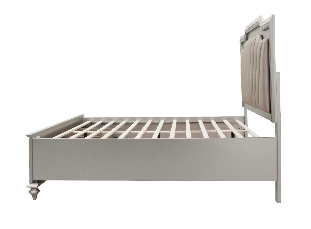 ACME 27227EK Kaitlyn Eastern King Bed, PU & Champagne (1Set/4Ctn)