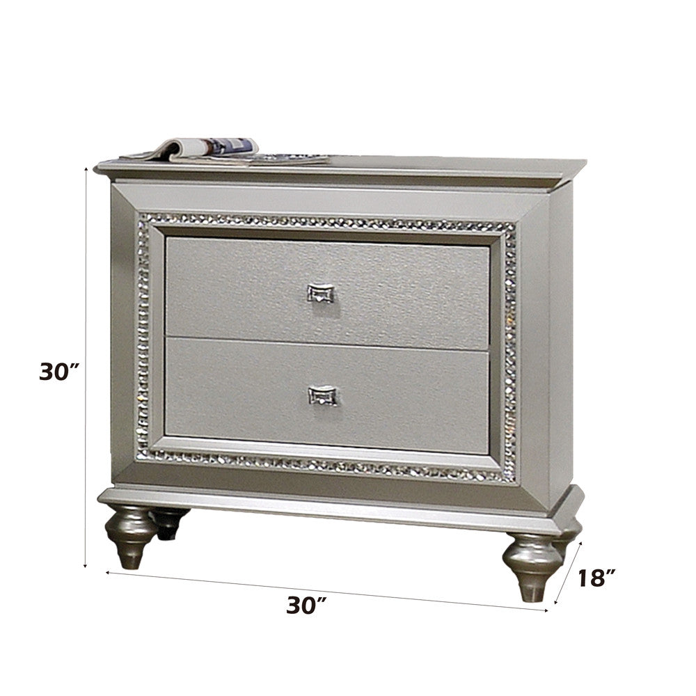 ACME 27233 Kaitlyn Nightstand, Champagne