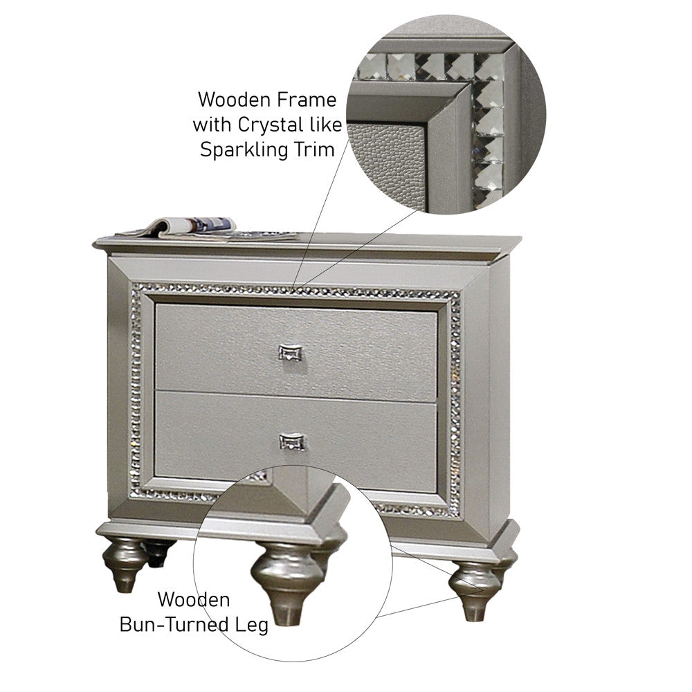 ACME 27233 Kaitlyn Nightstand, Champagne