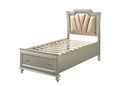 ACME 27240T Kaitlyn Twin Bed with Storage, PU & Champagne
