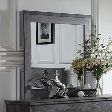 ACME 27324 Vidalia Mirror, Rustic Gray Oak