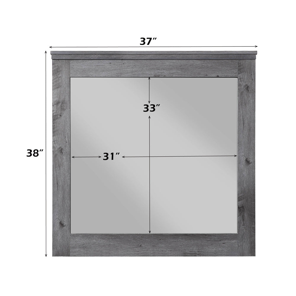 ACME 27324 Vidalia Mirror, Rustic Gray Oak