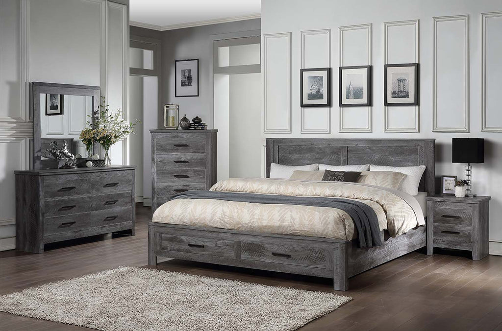ACME 27324 Vidalia Mirror, Rustic Gray Oak