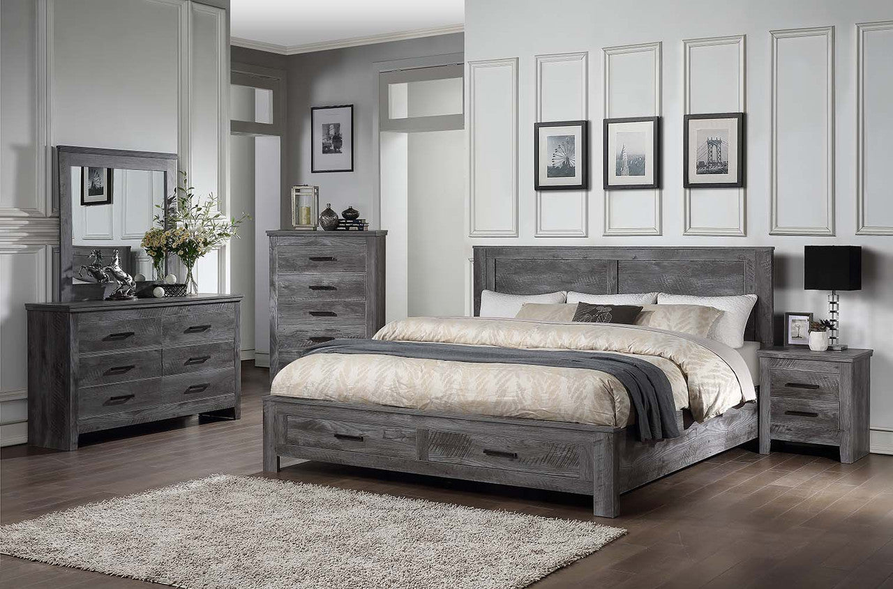 ACME 27324 Vidalia Mirror, Rustic Gray Oak