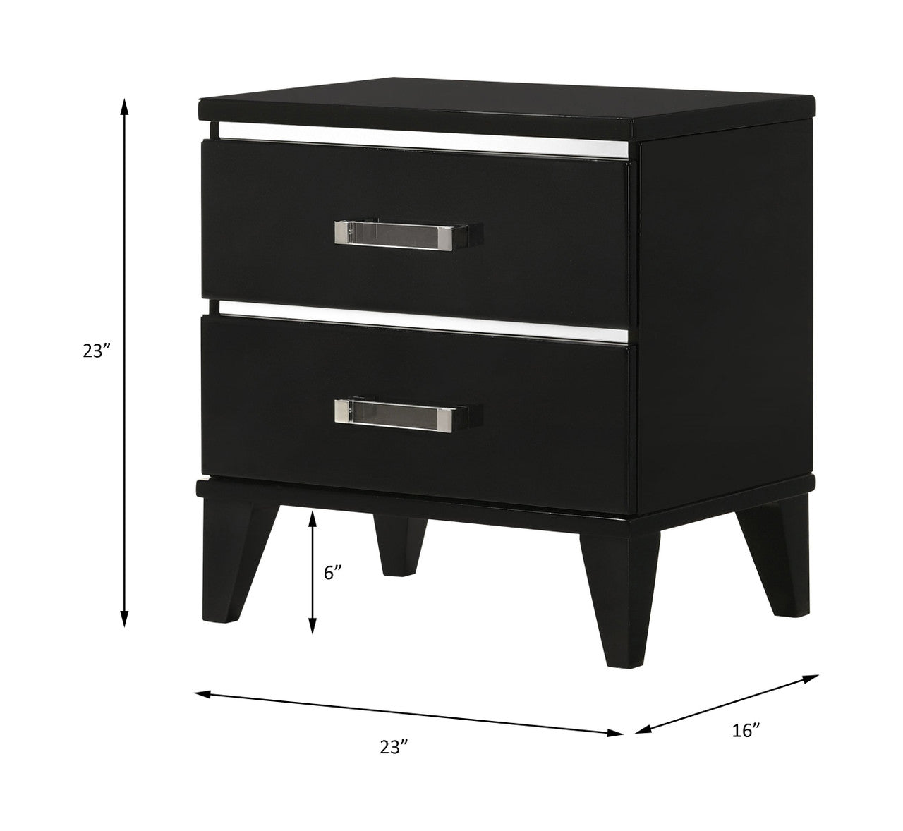 ACME 27413 Chelsie Nightstand Black Finish