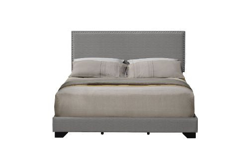 ACME 27430Q Leandros Queen Bed Light Gray Fabric