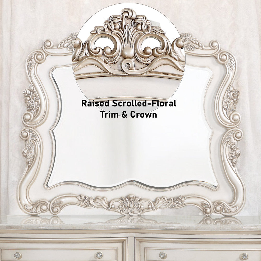 ACME 27444 Gorsedd Mirror, Antique White