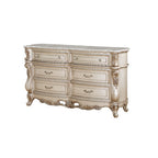 ACME 27445 Gorsedd Dresser with Marble Top, Marble & Antique White