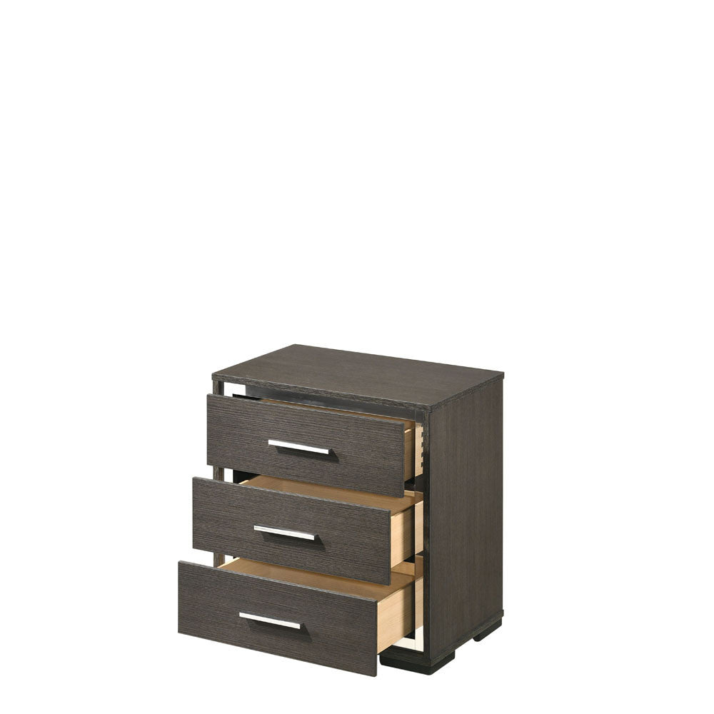 ACME 27653 Escher Nightstand with USB Dock, Gray Oak