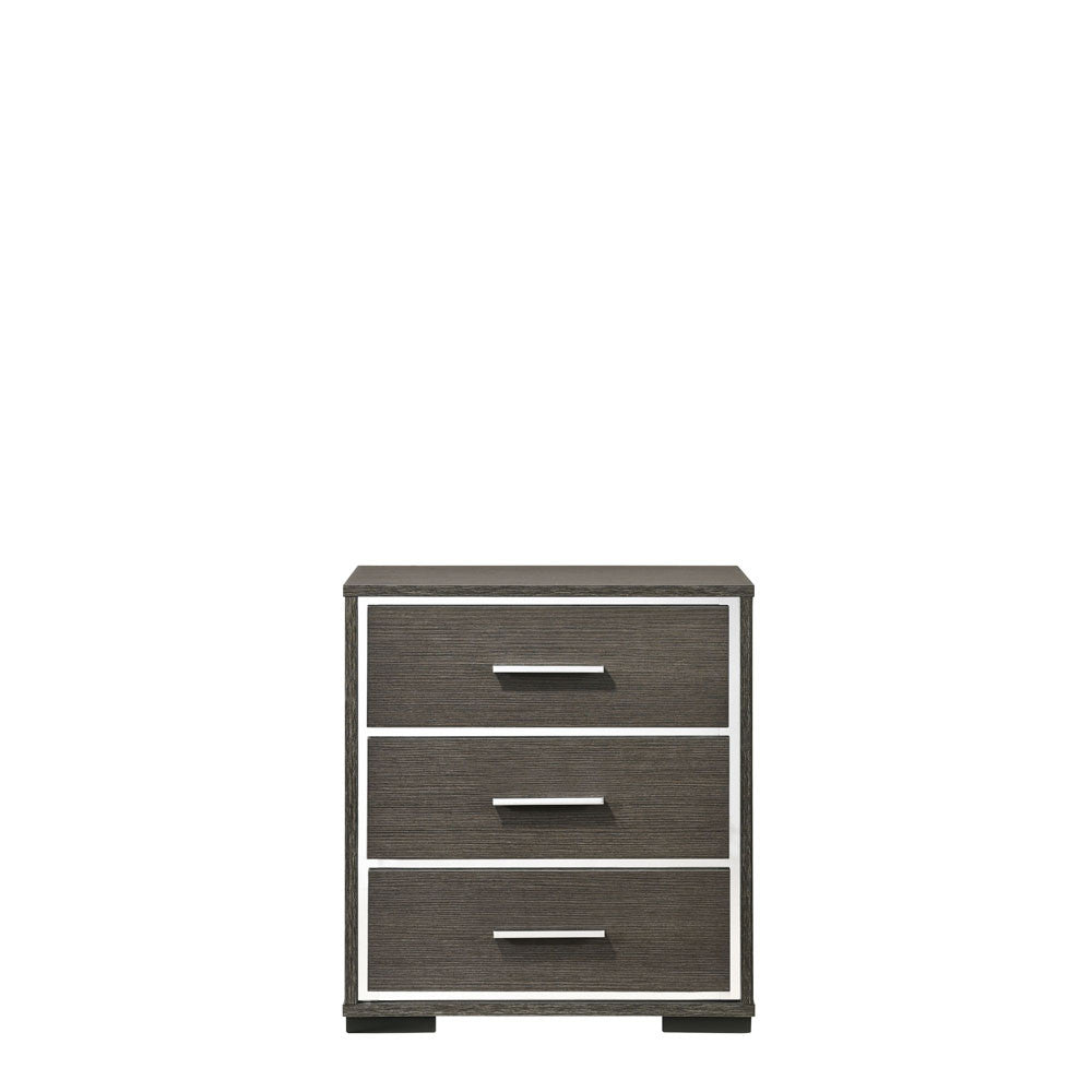 ACME 27653 Escher Nightstand with USB Dock, Gray Oak