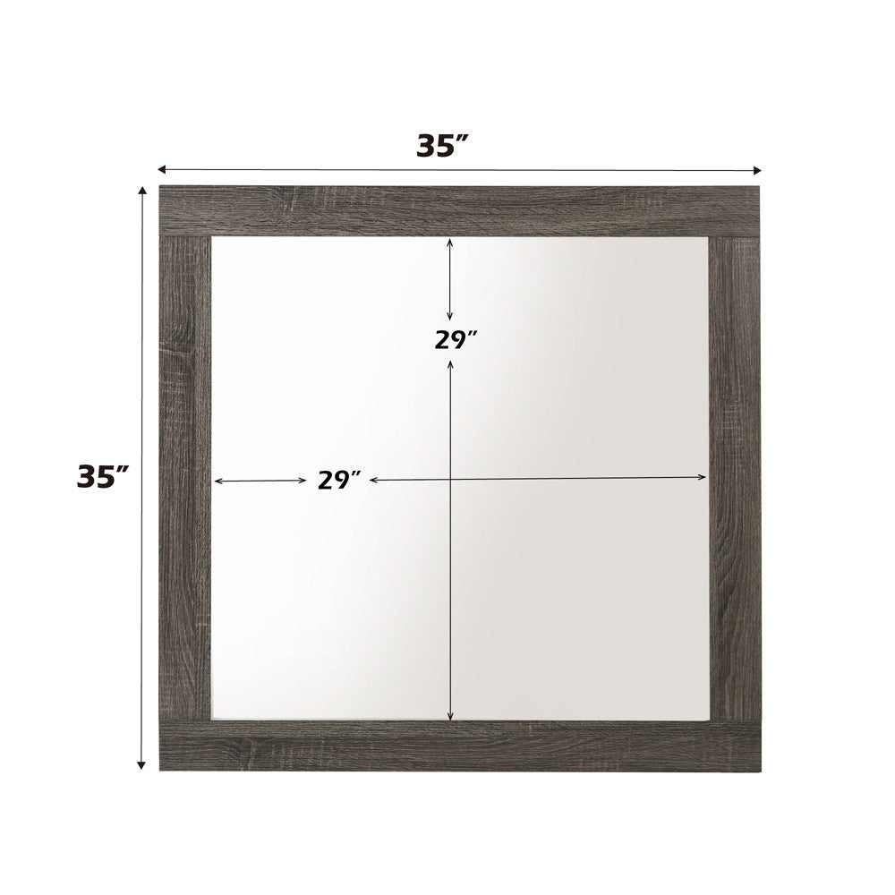 ACME 27674 Avantika Mirror, Rustic Gray Oak
