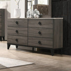 ACME 27675 Avantika Dresser, Faux Marble & Rustic Gray Oak