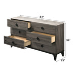 ACME 27675 Avantika Dresser, Faux Marble & Rustic Gray Oak