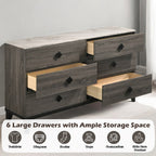 ACME 27675 Avantika Dresser, Faux Marble & Rustic Gray Oak