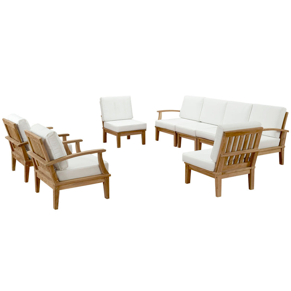 Modway EEI-1817 Marina 8 Piece Outdoor Patio Teak Set