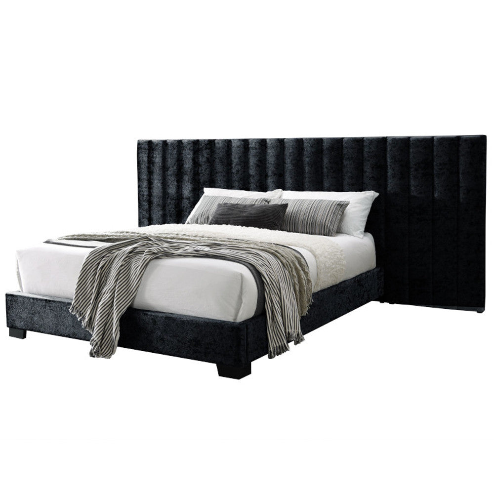 ACME 27760Q Rivas Queen Bed, Black Fabric