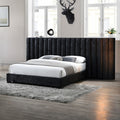 ACME 27760Q Rivas Queen Bed, Black Fabric