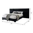 ACME 27760Q Rivas Queen Bed, Black Fabric