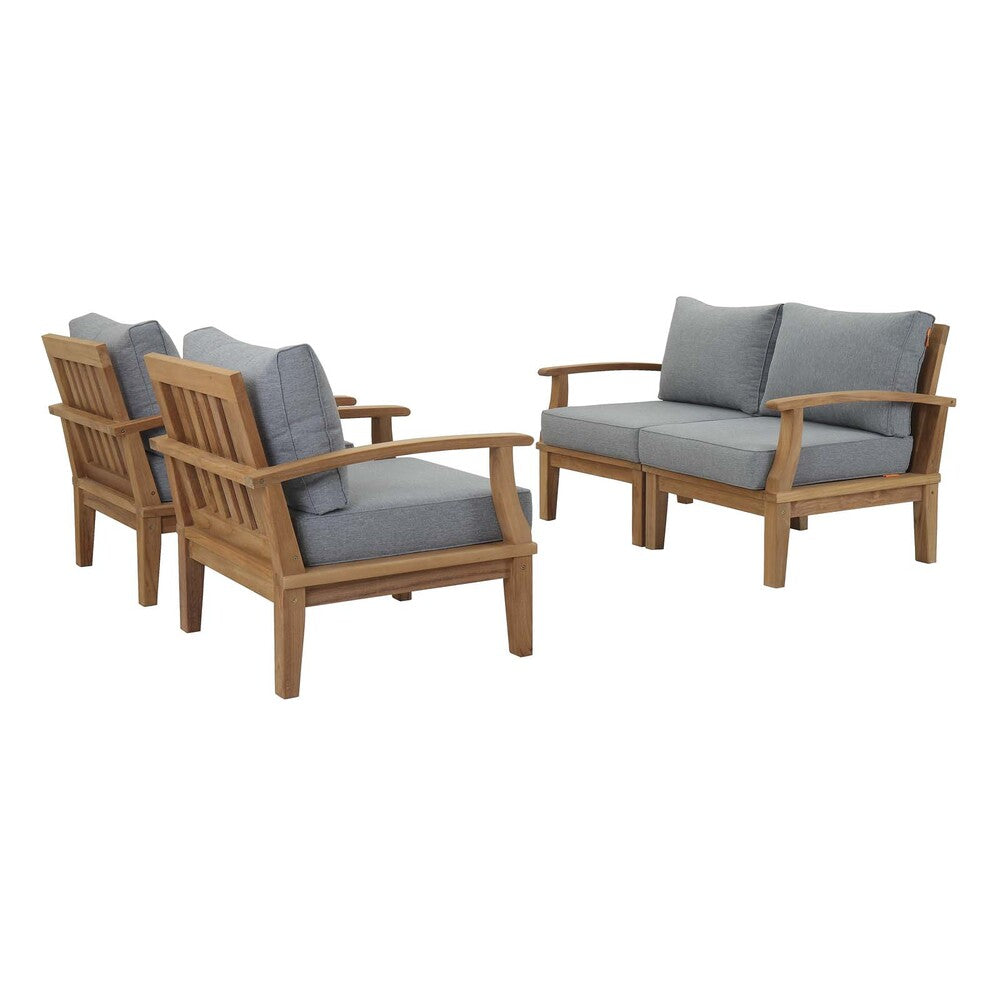 Modway EEI-1818 Marina 4 Piece Outdoor Patio Teak Set