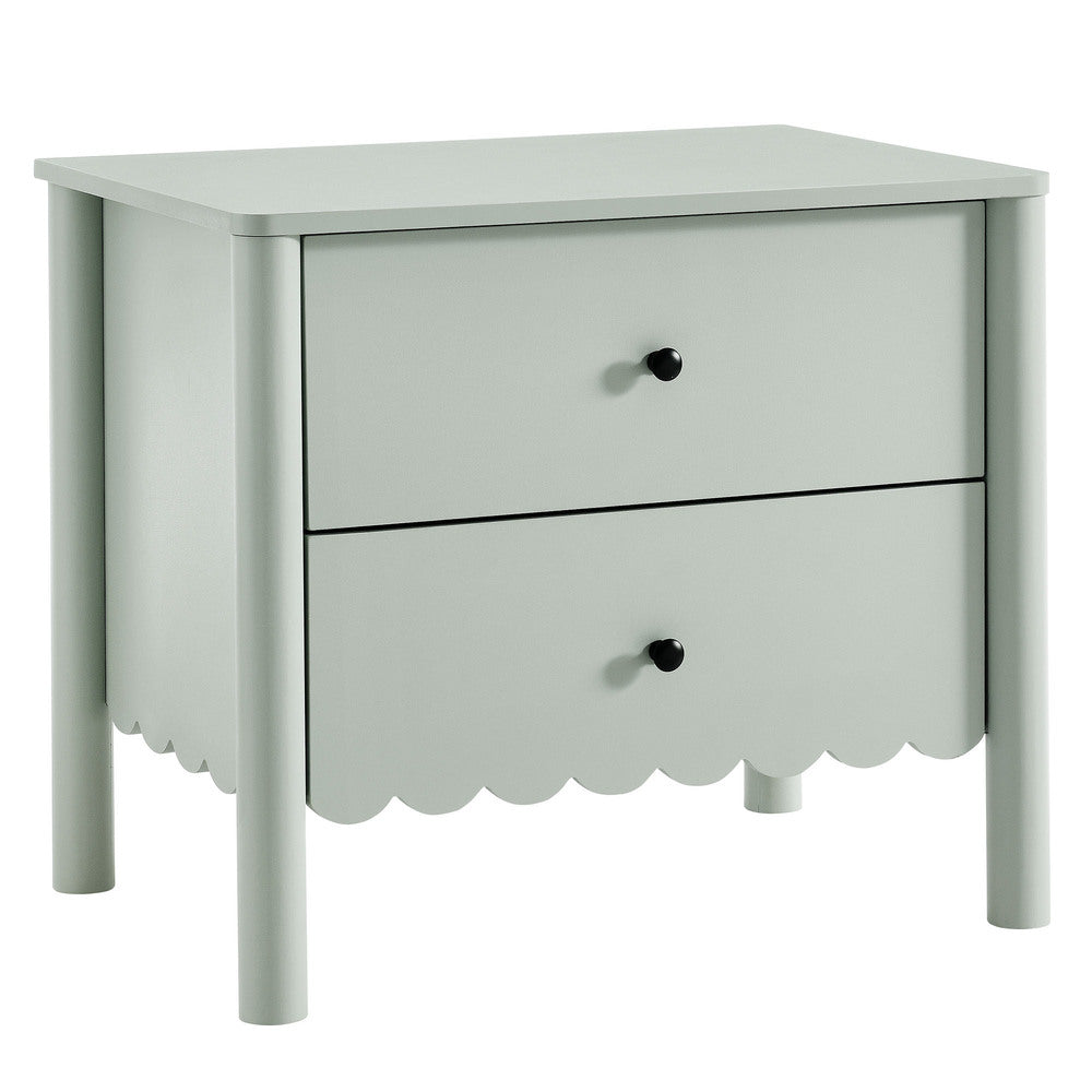 Modway MOD-7206 Emmeline Scalloped 2-Drawer Nightstand