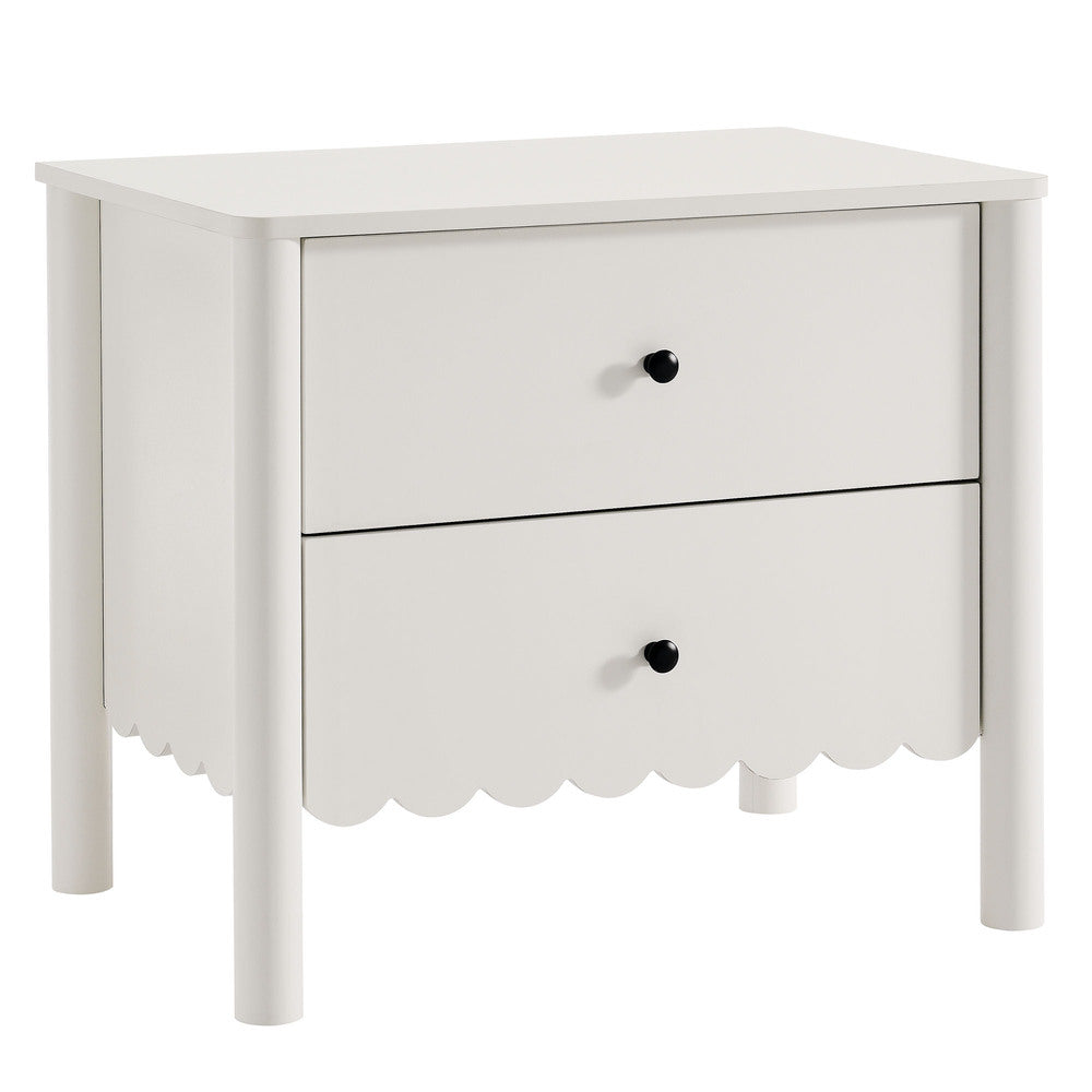 Modway MOD-7206 Emmeline Scalloped 2-Drawer Nightstand
