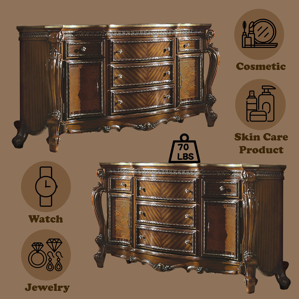 ACME 27845 Picardy Dresser, Cherry Oak