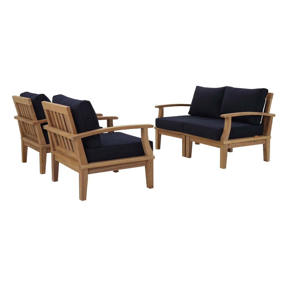 Modway EEI-1818 Marina 4 Piece Outdoor Patio Teak Set