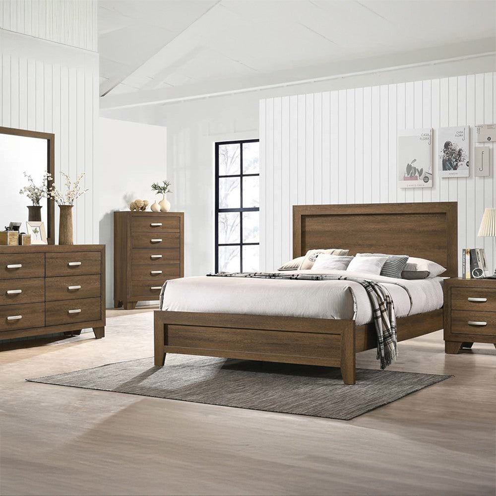 ACME 28047EK Miquell Eastern King Bed, Oak