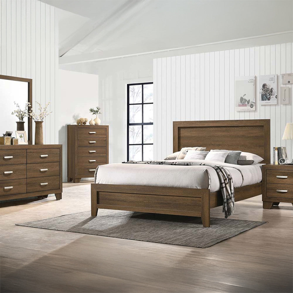 ACME 28050Q Miquell Queen Bed, Oak
