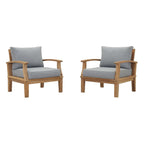 Modway EEI-1819 Marina 2 Piece Outdoor Patio Teak Set
