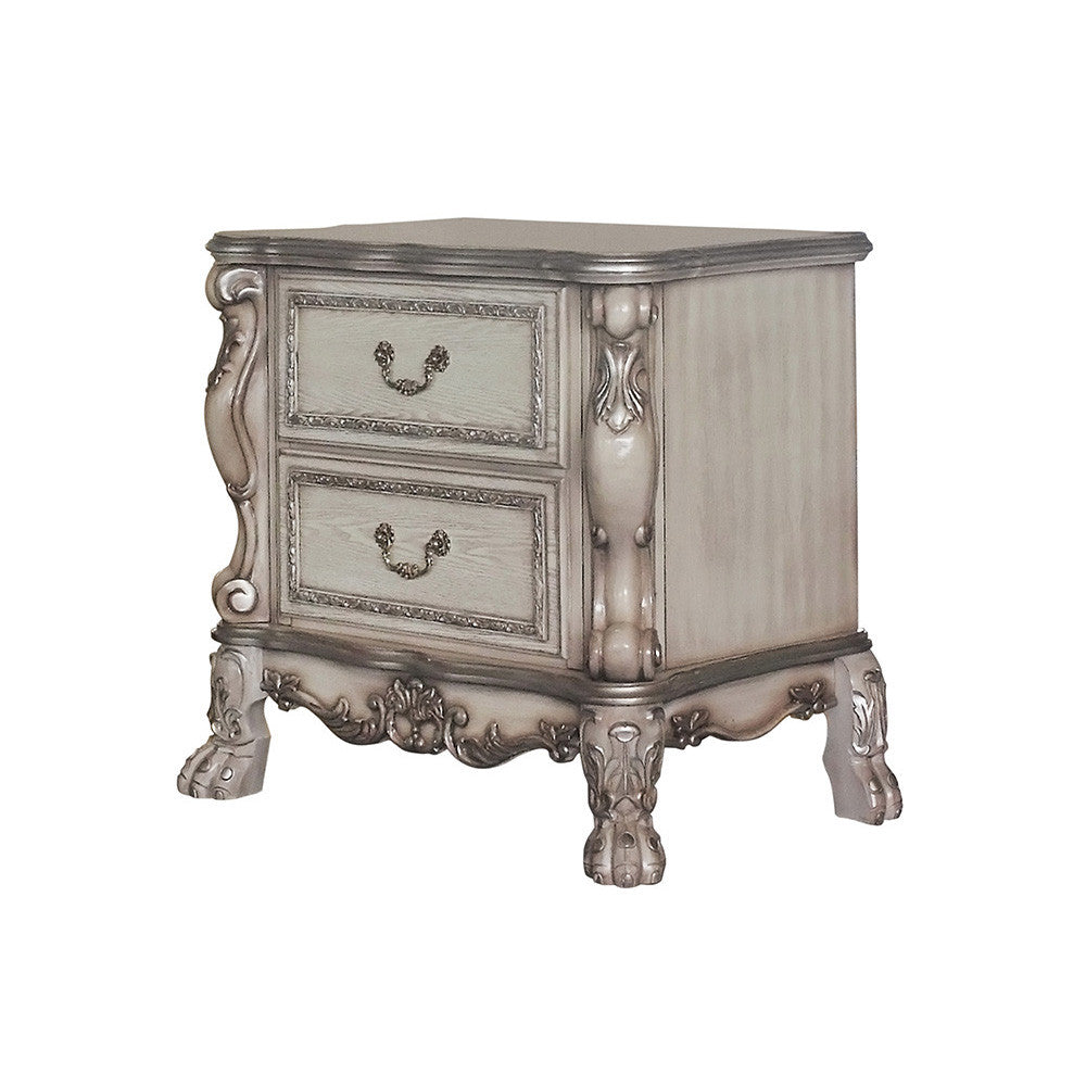 ACME 28173 Dresden Nightstand, Vintage Bone White