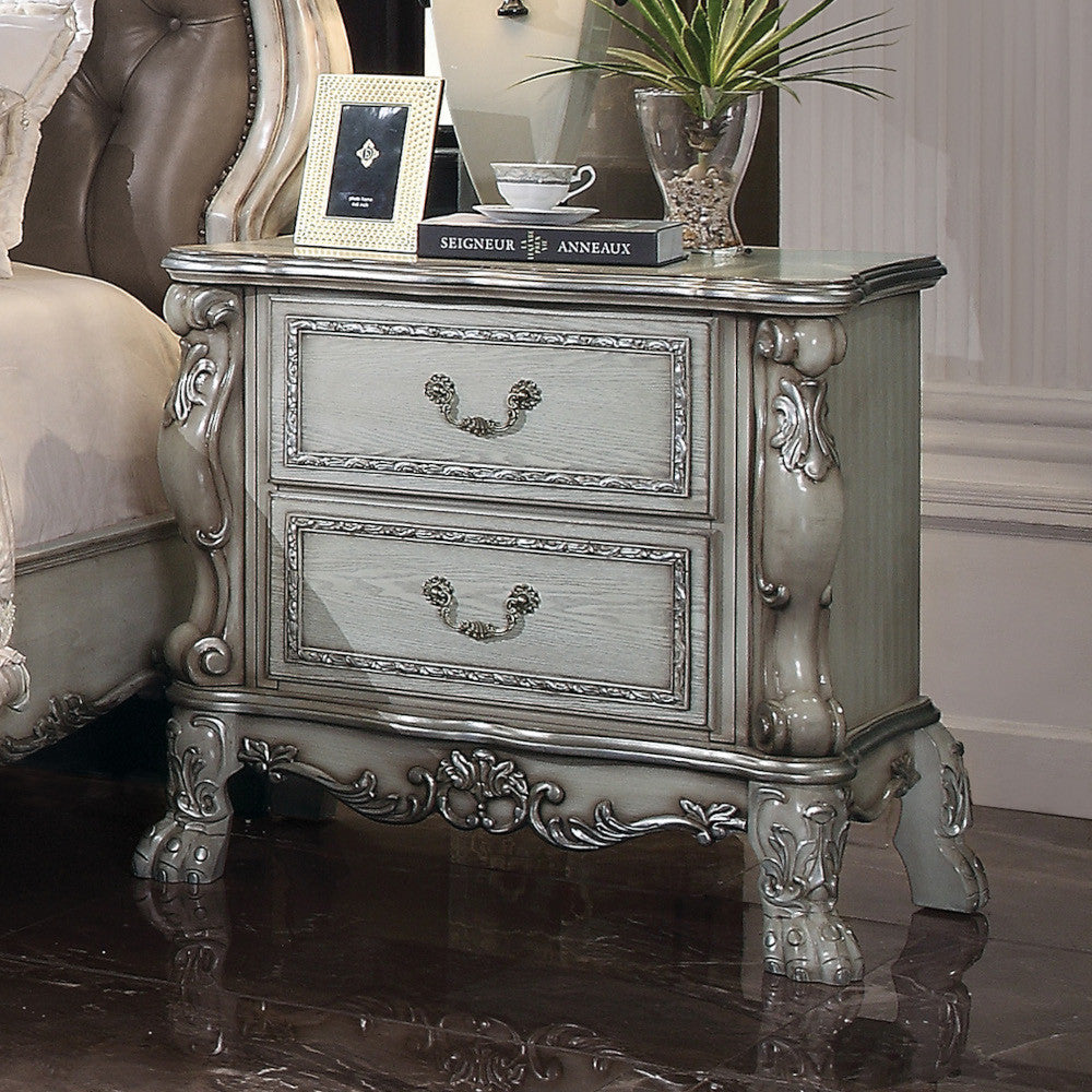ACME 28173 Dresden Nightstand, Vintage Bone White
