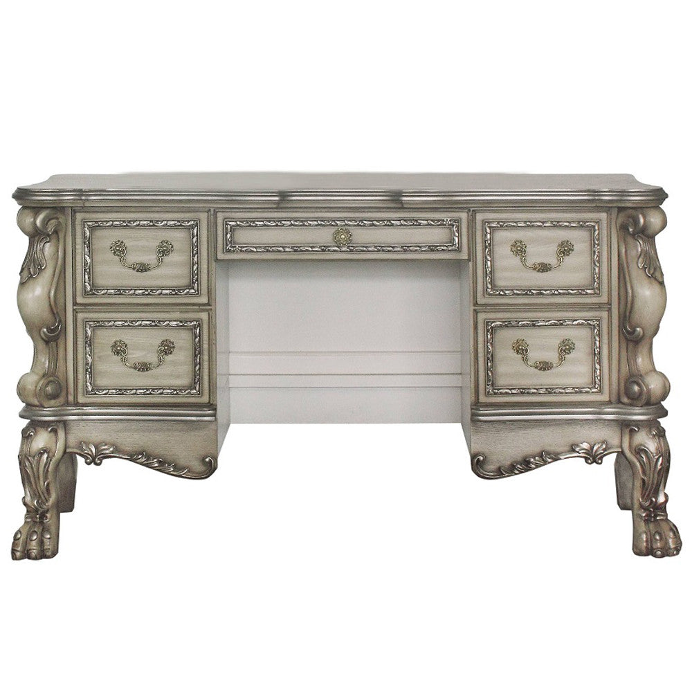 ACME 28193 Dresden Vanity Desk, Vintage Bone White