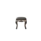 ACME 28195 Dresden Vanity Stool, Vintage Bone White & PU