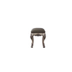 ACME 28195 Dresden Vanity Stool, Vintage Bone White & PU