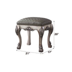 ACME 28195 Dresden Vanity Stool, Vintage Bone White & PU
