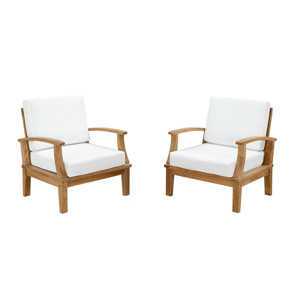 Modway EEI-1819 Marina 2 Piece Outdoor Patio Teak Set
