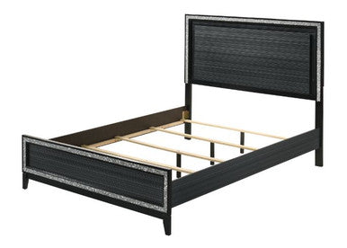 ACME 28430Q Haiden Queen Bed, LED & Weathered Black Finish