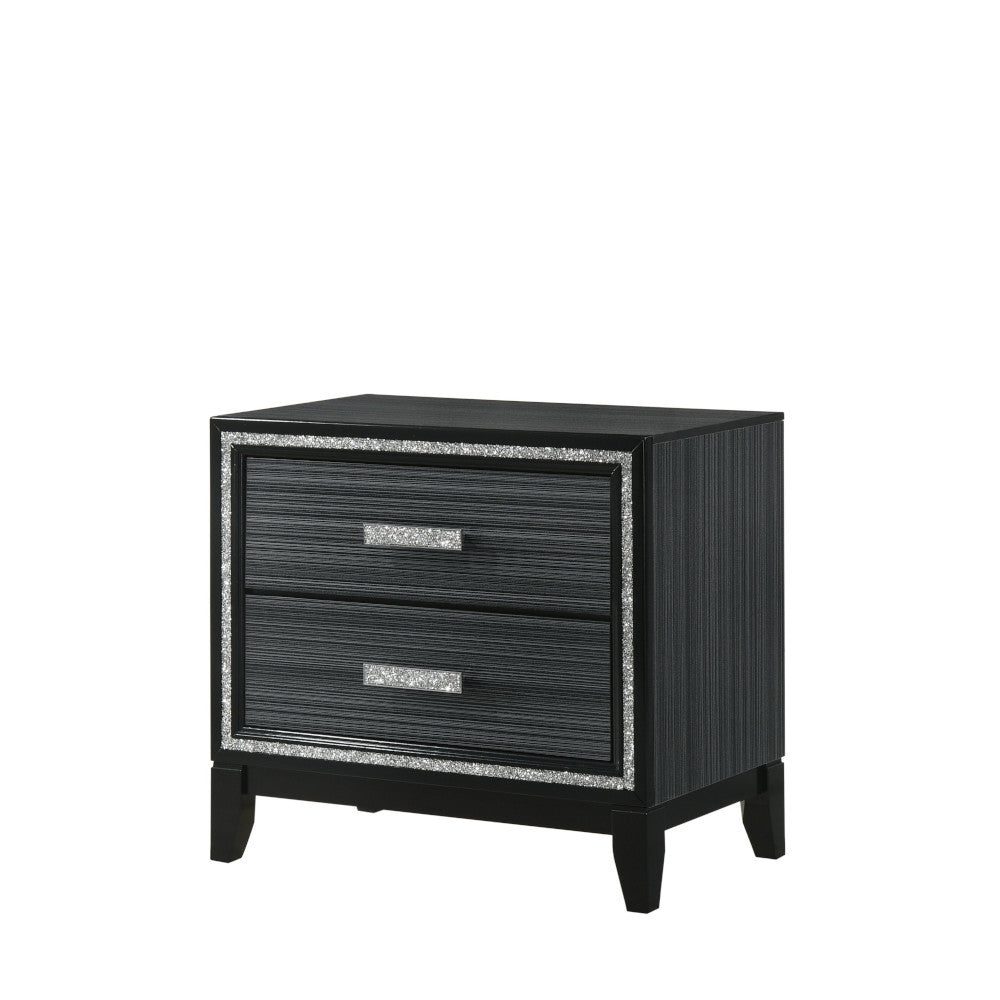 ACME 28433 Haiden Nightstand, Weathered Black Finish