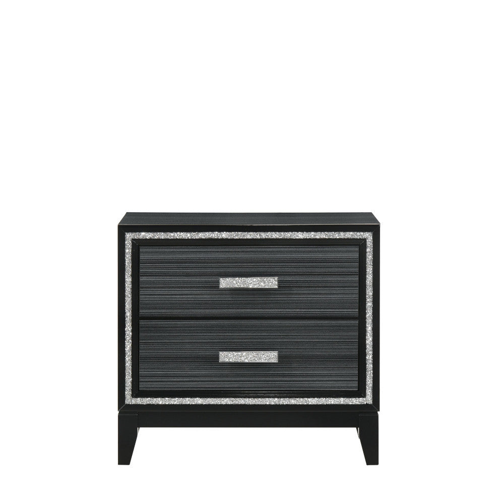 ACME 28433 Haiden Nightstand, Weathered Black Finish